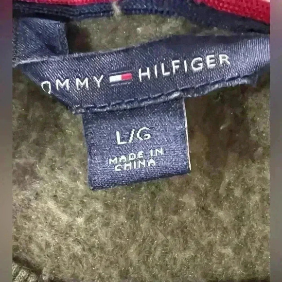 Tommy Hilfiger Sweatshirt Men's Size Large Green Crew Neck Long Sleeve - Picture 5 of 5